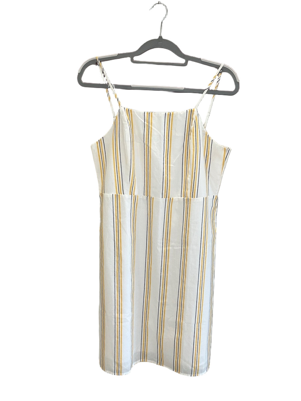 Love Sadie Striped Yellow, Black & White Spaghetti Strap Dress